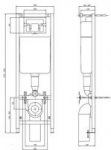 Инсталяция для подвесного унитаза Ideal Standard с двойной хромированной панелью смыва 