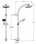 Душевая система VIDIMA  для монтажа с настенным смесителем для ванны/душа